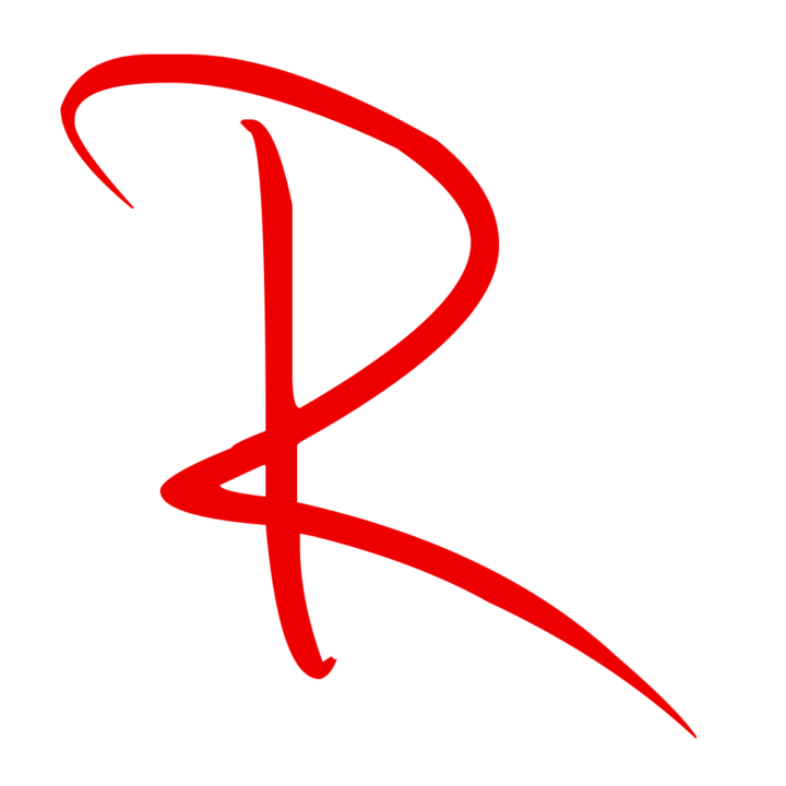Neues Randnotizen.org Logo Randnotizen R Rot geschwungen