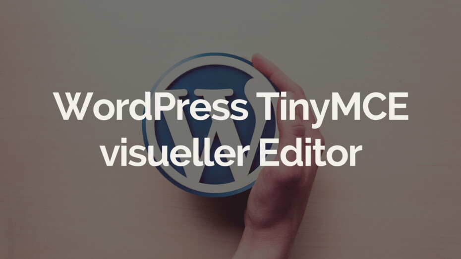 WordPress TinyMCE visueller Editor