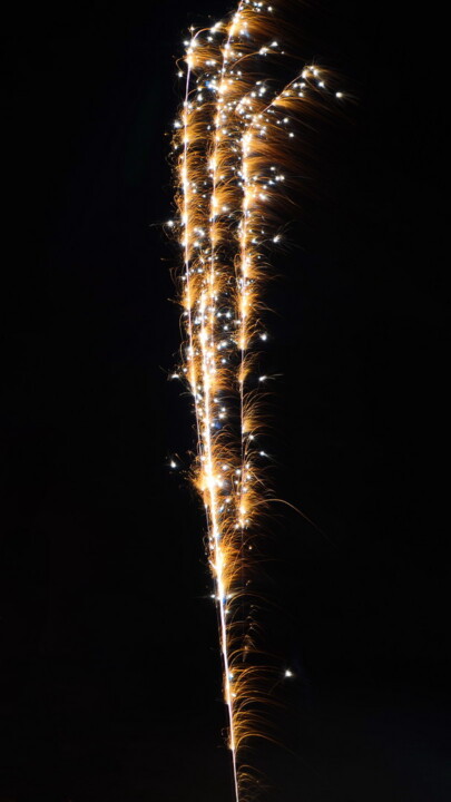 Feuerwerk schwarzer Himmel Rakete Weiß