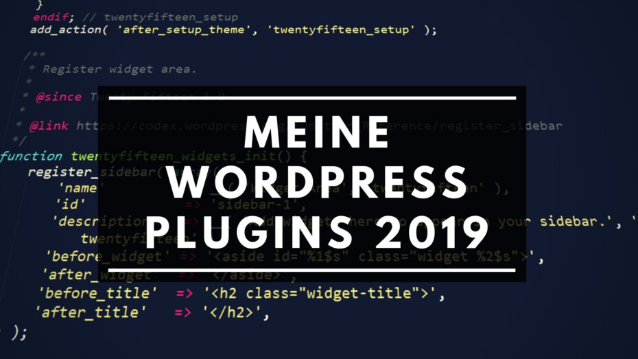 Meine WordPress Plugins 2019