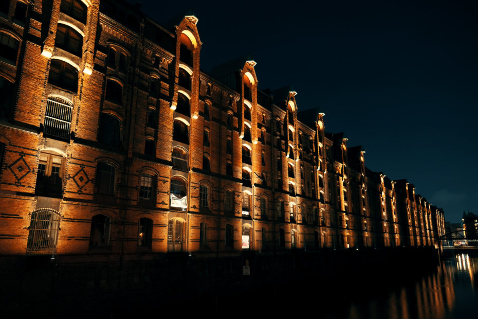 Speicherstadt Hamburg in der Nacht