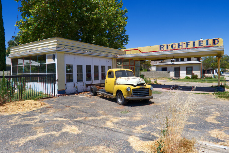 Verlassene Richfield Tankstelle